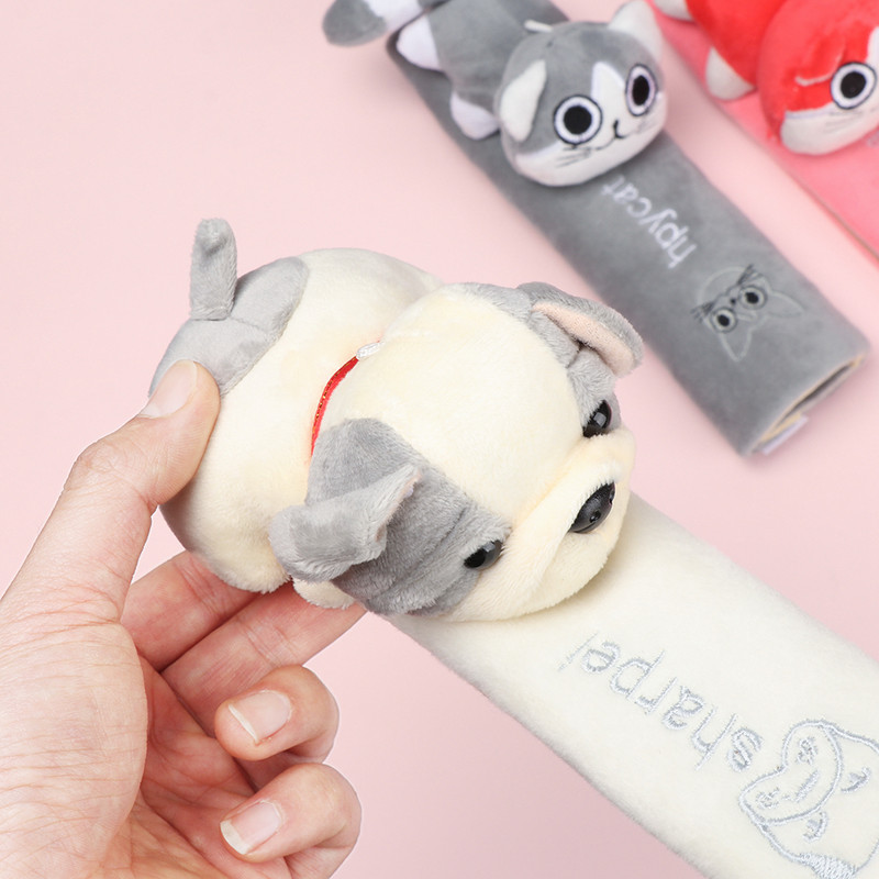 Cartoon automobilio saugos diržo užvalkalas Universalus automatinis saugos diržas pečių pagalvėlė šilta flanelinė salono sėdynės pagalvėlė apsauga saugos apsauga