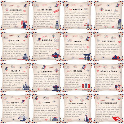 Απλός φάκελος Γράμμα Piilowcase Αποσπάσματα Κάλυμμα μαξιλαριού σεντόνια Καναπές Σαλόνι Διακόσμηση σπιτιού Καρέκλες γραφείου 40x40 45x45 cm