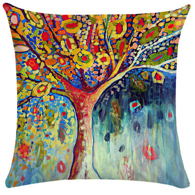 Staro ulje na platnu Cvjetna jastučnica Šareni napredni uzorak Jastučnica Vrtna sofa Kućni dekor 40X40 45X45 Jastuk Dekoracija kreveta