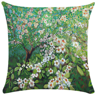 Staro ulje na platnu Cvjetna jastučnica Šareni napredni uzorak Jastučnica Vrtna sofa Kućni dekor 40X40 45X45 Jastuk Dekoracija kreveta