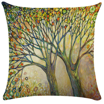 Staro ulje na platnu Cvjetna jastučnica Šareni napredni uzorak Jastučnica Vrtna sofa Kućni dekor 40X40 45X45 Jastuk Dekoracija kreveta