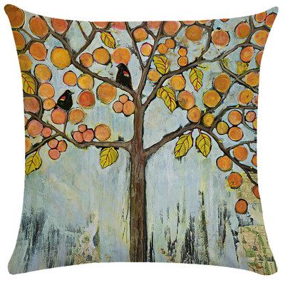 Staro ulje na platnu Cvjetna jastučnica Šareni napredni uzorak Jastučnica Vrtna sofa Kućni dekor 40X40 45X45 Jastuk Dekoracija kreveta