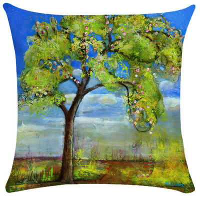 Staro ulje na platnu Cvjetna jastučnica Šareni napredni uzorak Jastučnica Vrtna sofa Kućni dekor 40X40 45X45 Jastuk Dekoracija kreveta