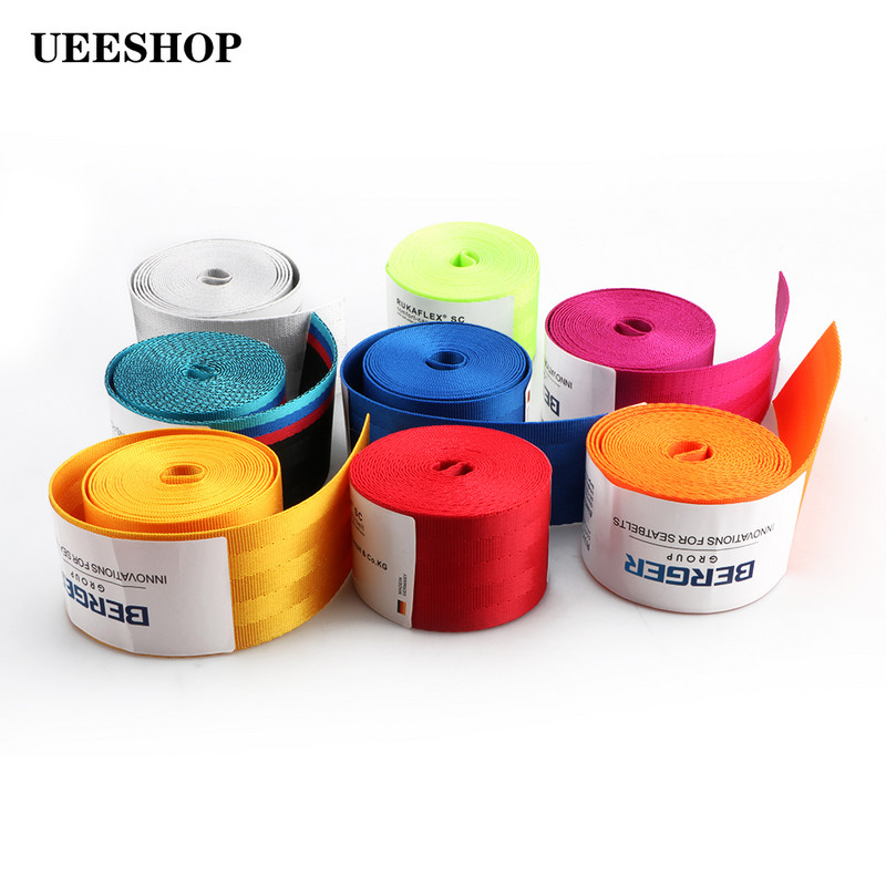 Automaatne 3,6 meetrit universaalne tugevdada turvavöö rihmad Võidusõiduauto kangast modifitseeritud istmete turvavööd rakmed Rihmad Standard A++