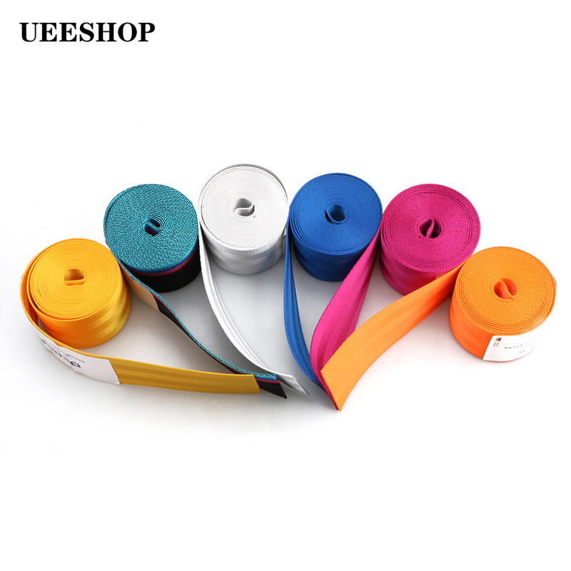 Automaatne 3,6 meetrit universaalne tugevdada turvavöö rihmad Võidusõiduauto kangast modifitseeritud istmete turvavööd rakmed Rihmad Standard A++