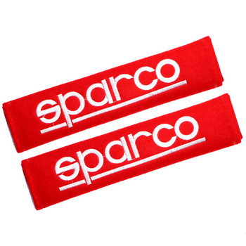 2 τμχ Μαξιλαράκια ζωνών ασφαλείας αυτοκινήτου Βαμβακερό κάλυμμα ζώνης ασφαλείας για SPARCO DIY Auto Accessories Care Shoulder Driver