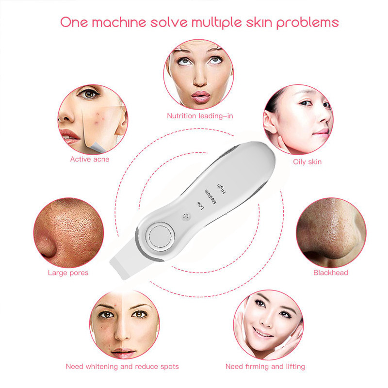 Ultrahangos bőrradír mélytisztító arctisztító gép peeling lapát arc pórustisztító arcbőrradír lifting gép