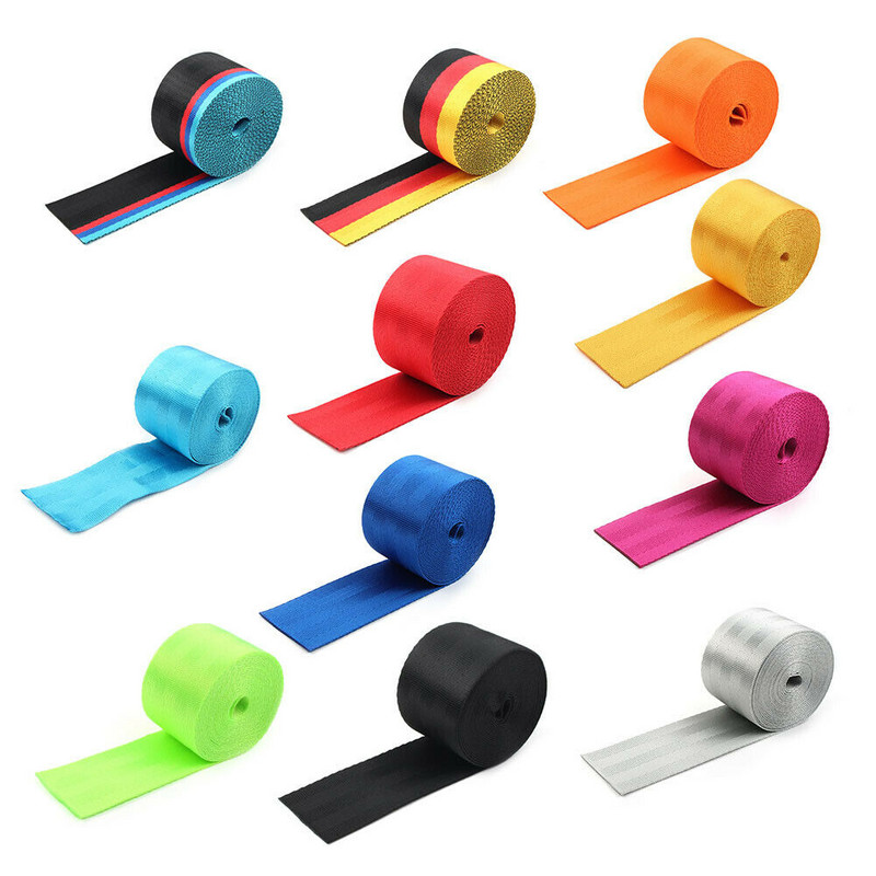 Centuri de siguranță pentru mașină chingă din poliester curea de siguranță retractabilă din nailon 3,5 m nou 48 mm