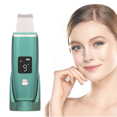 Ultraskaņas ādas skruberis Dziļās sejas tīrīšanas mašīna Pīlinga lāpsta Sejas poru tīrīšanas līdzeklis Sejas ādas skruberis Lift Machine Beauty