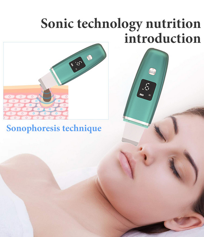 Ultrahangos bőrradír mély arctisztító gép peeling lapát arc pórustisztító arcbőrradír lift lift gép szépség