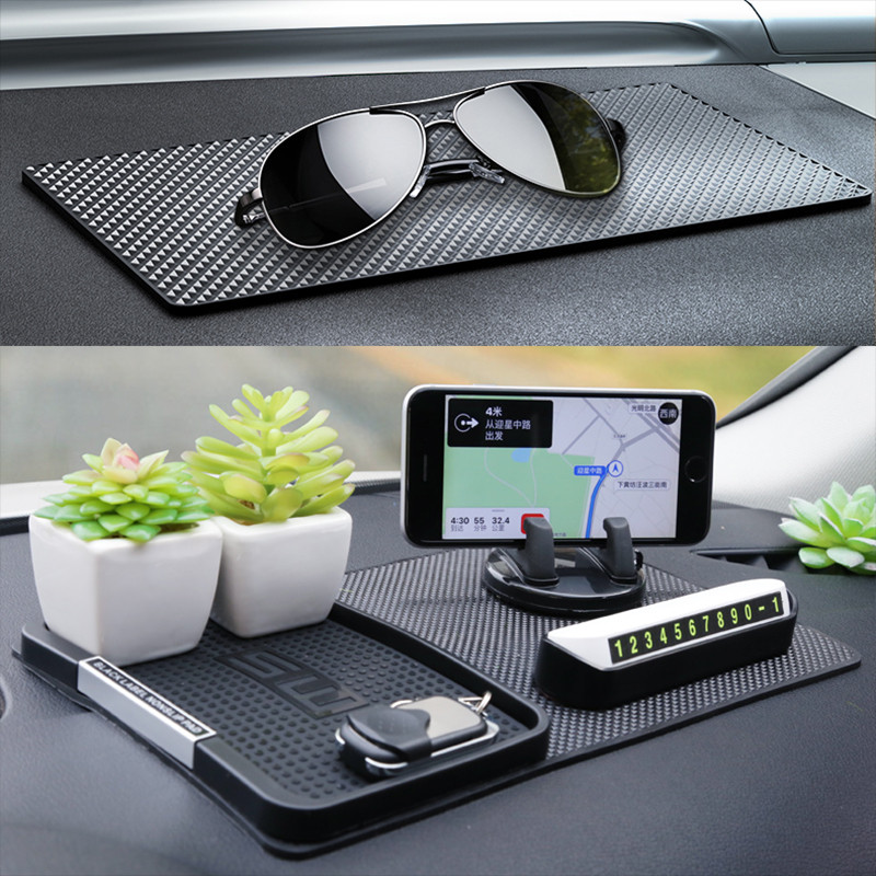 1 tk auto multifilmi auto libisemisvastane matt armatuurlaud mobiiltelefoni aluse hoidik GPS helendav libisemisvastane matt prillide võtmemüntide jaoks