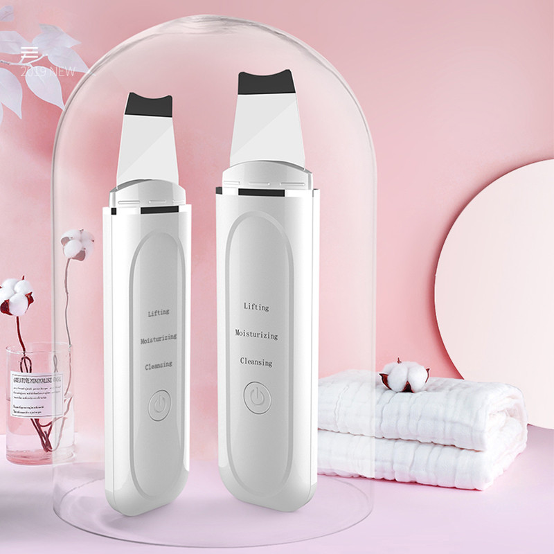 Skin Scrubber Facial Skin Scrubber Electric SPA Gyengéd mitesszer eltávolító Ultrahangos arctisztító spatula arc lifting masszírozó