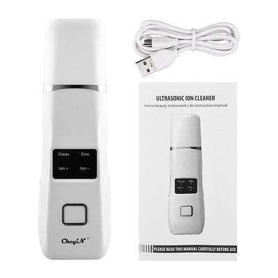 LED Photon Skin Scrubber Ultrazvučna vibracija Spatula za ljuštenje mrtve kože EMS Pulse Face Massager Lopata za uklanjanje mitesera 31