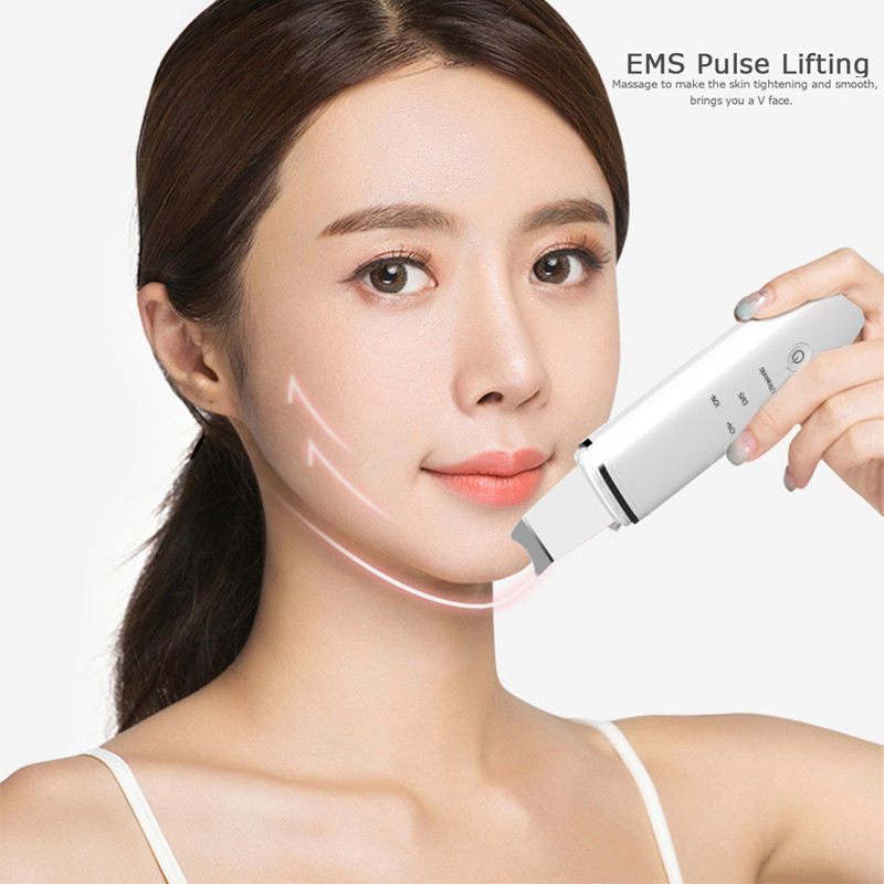LORAPO ultrahangos bőrradír arckaparó mélytisztító gép peeling lapát arc pórustisztító arc lifting gép