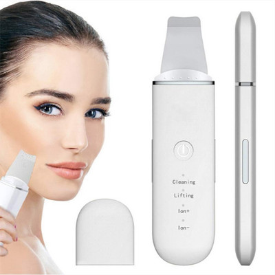 Scrubber cu ultrasunete pentru piele Spatulă pentru față cu vibrații Dispozitiv pentru îndepărtarea punctelor negre Scrubber facial lopată Curățare cavitație Peeling