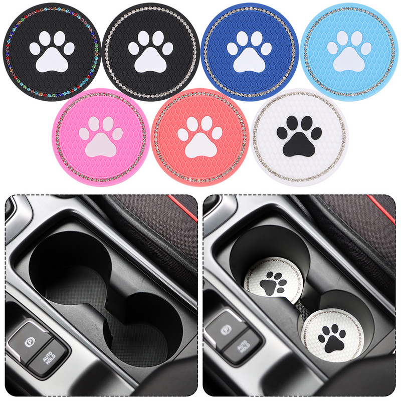 Silikoonist Teemantkivist Koerte Käpa Bling Tassihoidja Autoalused Libisemisvastased Automatid Vesi Tassipadi Sisetarvikud Dekoratsioon