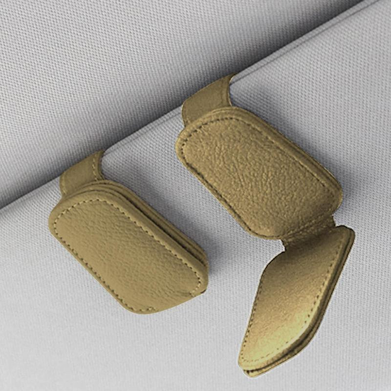 Päikeseprillide hoidik autole | Prillide hoidmise klambri riidepuu Prillide kinnitus auto päikesesirmi jaoks | Piletikaardiklamber autodele