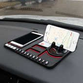 Automašīnas salona aksesuāri Automašīnas paneļa pretslīdes paklājs Auto telefona spilvens PVC mobilā tālruņa kronšteinam Navigācijas glabāšanas spilvens