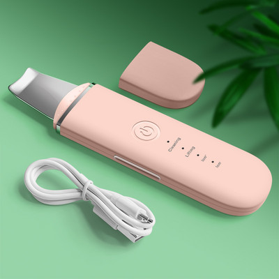 Skin Ultrahangos súroló mély arctisztító gép peeling lapát Arc pórusokat eltávolító mitesszer tisztító arc bőr lifting gép