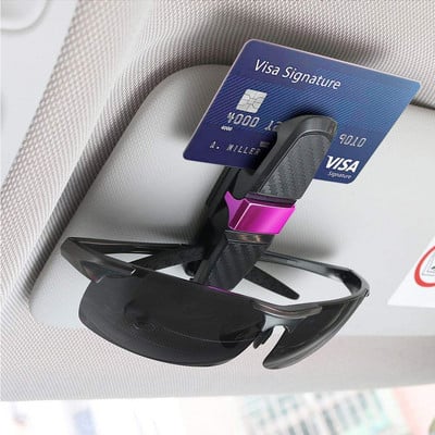 2022 Husă pentru ochelari pentru mașină Suport pentru ochelari de soare pentru auto Suport pentru ochelari de soare Clip pentru card Suport pentru bilete Husă pentru pix Cutie cu clipă Accesorii universale