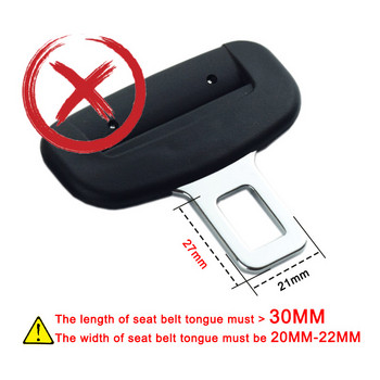 Универсален удължител за предпазен колан, стоманена закопчалка за предпазен колан за кола за 20-22 мм език, щипка за колан за кола, удължител, закопчалка, катарама за предпазен колан