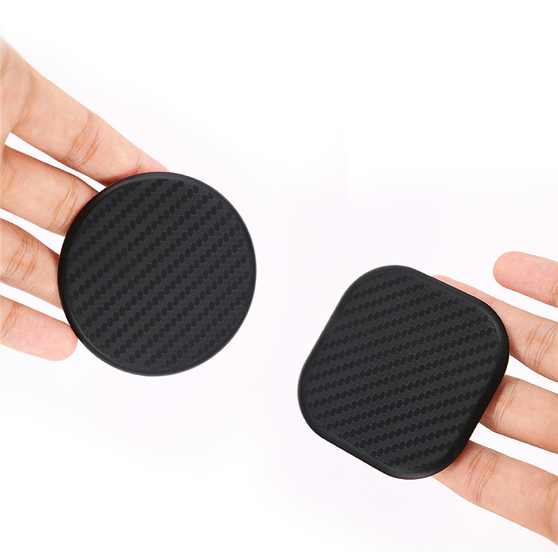 2Pcs Carbon Fiber Style Car Anti-Slip Držač čaše za vodu Podmetač Jastučić za boce Podmetač za čaše Neklizajući automobilski tepih Auto stvari Gadget Dodaci za automobil