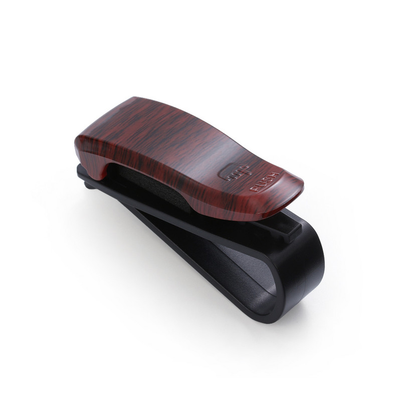 1 τεμ. Wood Grain Glasses Case Atuo Car Accessories ABS Γυαλιά ηλίου Γυαλιά Οράσεως Γυαλιά Βάση Auto Fastener Κλιπ εισιτηρίου