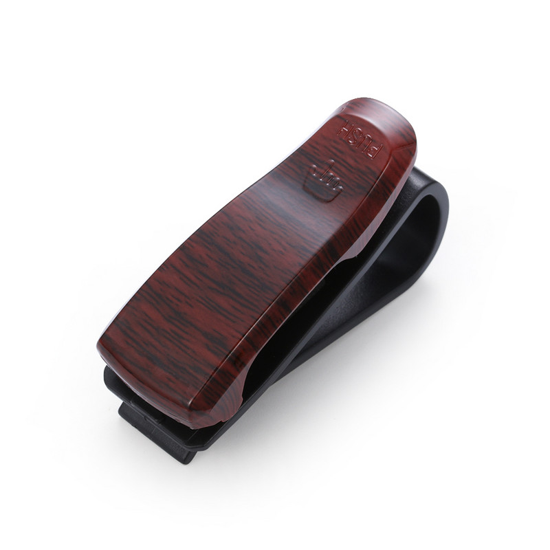 1 τεμ. Wood Grain Glasses Case Atuo Car Accessories ABS Γυαλιά ηλίου Γυαλιά Οράσεως Γυαλιά Βάση Auto Fastener Κλιπ εισιτηρίου