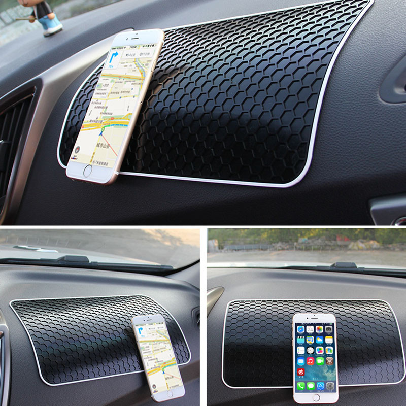 27*16cm Automobilska protuklizna podloga Automobilska silikonska neklizajuća podloga za kontrolnu ploču automobila Ljepljiva za mobilni telefon Držač ključeva za novčiće Auto pribor