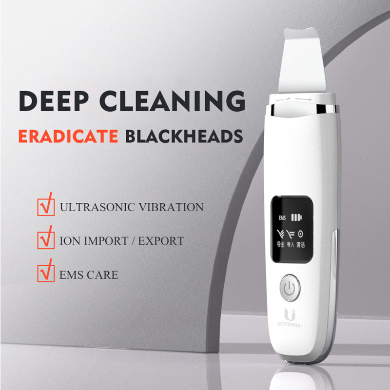 Υπερηχητικό Skin Scrubber Spatula Face Massager Dead Skin Αφαίρεση μαύρων στιγμάτων Face Peeling Lifting