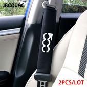 Car Styling Accesorii pentru interiorul mașinii Decorare auto Husă pentru centură de siguranță pentru umăr pentru Fiat 500 124 Emblema pentru Abarth Punto 2 buc