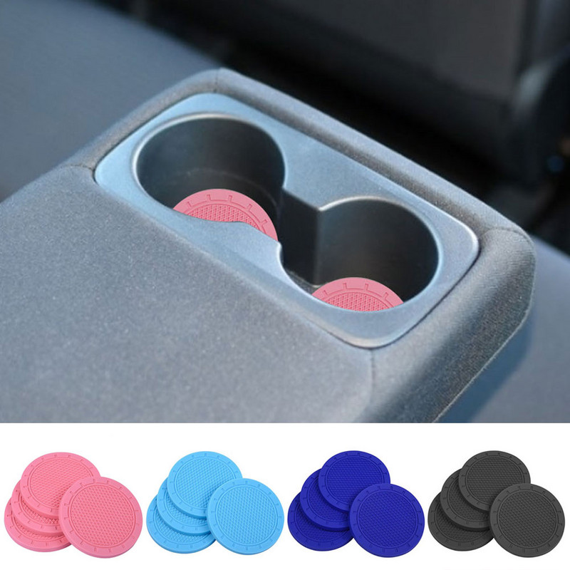 2 TK autotopsihoidja alusalus, pehme kummist padjakeste komplekt Autoaluse veepudelihoidja libisemisvastane padjamatt Autotarvikud Autovidinad
