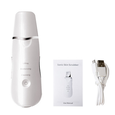 Ultrahangos bőrradír pórustisztító akne eltávolító arc ion spa vibrációs masszírozó ultrahangos peeling lifting szépség készülék