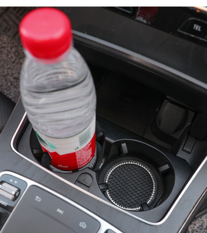 2 tk libisemisvastane auto veetassi padi Teemantkivist kummist matt pudelihoidja alusalusele auto interjööri libisemisvastased topsihoidjad 7 cm