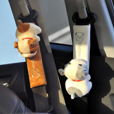 Cartoon Κάλυμμα ζώνης ασφαλείας αυτοκινήτου Γενικό μαξιλαράκι ώμου ζώνης ασφαλείας αυτοκινήτου Ζεστό φανελένιο προστατευτικό μαξιλαριού εσωτερικού καθίσματος Προστασία ασφαλείας