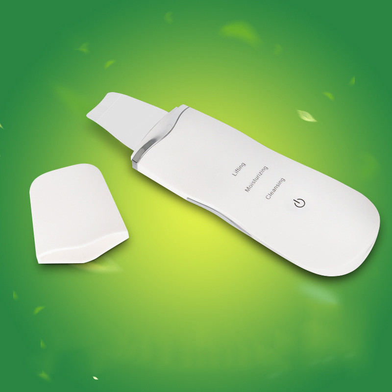 Ultrahangos bőrradír tisztító arctisztító akne mitesszer eltávolító peeling lapát Arcmasszírozó vibrációs arc spatula
