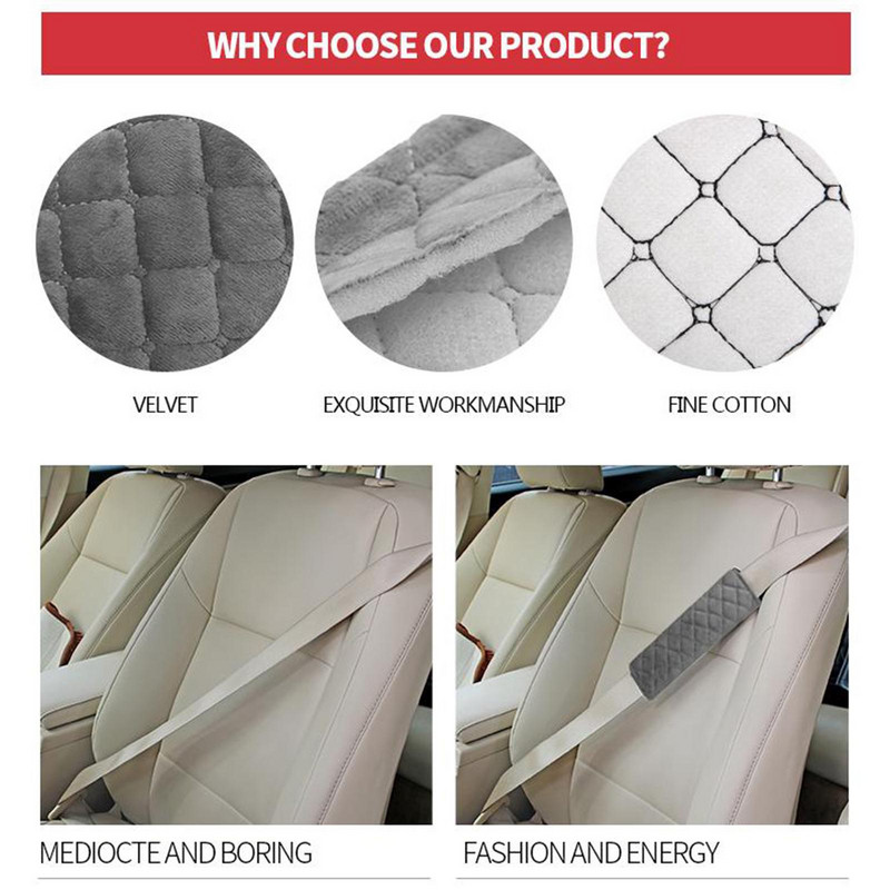 Minkštas automobilio saugos diržo užvalkalas Automatinis saugos diržo užvalkalas Saugos diržai Pečių apsauga su šiltais pliušiniais automobilio salono priedais