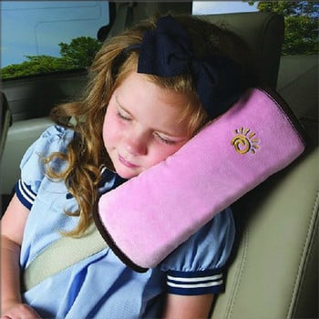 Предпазна лента за бебета и деца 28x9x12cm Микро-велурен плат Предпазни колани за кола Възглавница Защита на раменете Автомобилен стайлинг Високо качество