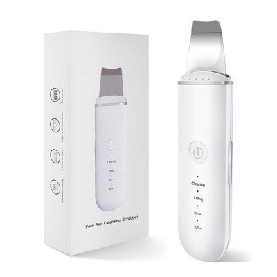 Ultrazvučni piling kože Lopatica za dubinsko čišćenje Ionsko podizanje lica Sredstvo za uklanjanje mitesera Lopata za guljenje kože USB punjiva