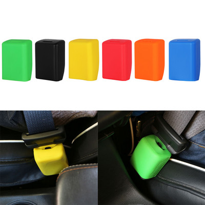 Universal Dust Prevention Car Safety Seat Belt Buckle Buckle Clip Protector Silicone Interior Button Case Anti-Scratch Cover