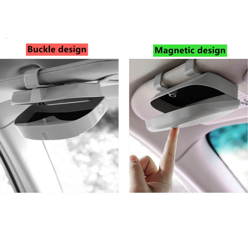 Θήκη γυαλιών αυτοκινήτου Γυαλιά ηλίου Κουτί αποθήκευσης 3 Χρώματα Auto Εσωτερικά Αξεσουάρ Θήκη γυαλιών Sun Visor Automobiles 39mm πάχος
