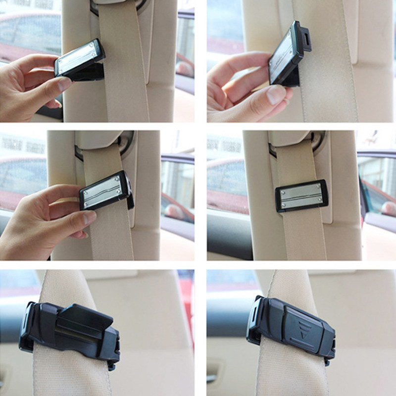 2db Autóbelső Tartozék Állítható autó biztonsági öv Tartó Dugó csat bilincs hordozható jármű biztonsági övcsipesz