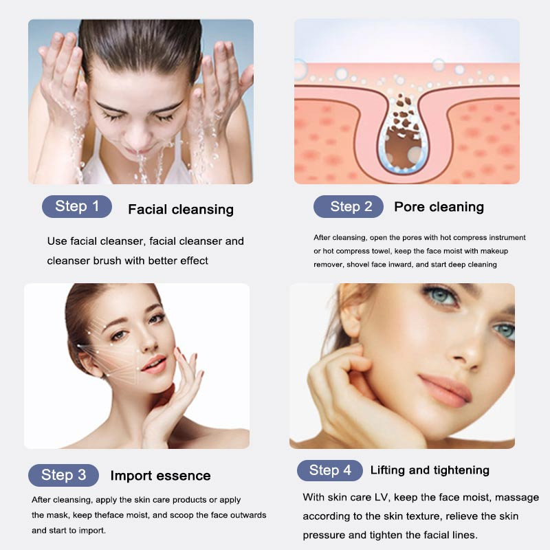 Ultrazvučni piling kože lica ionsko dubinsko čišćenje piling prljavština uklanjanje mitesera smanjuje bore instrument ljepote