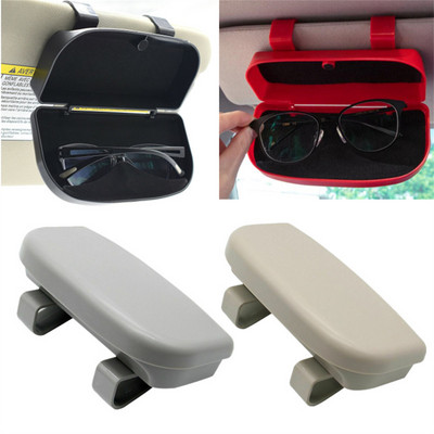 Car Glasses Holder Case Sunglasses Box Magnetic Car Sun Visor Organizer Interior Storage Box Car Sunglass Holder For Car