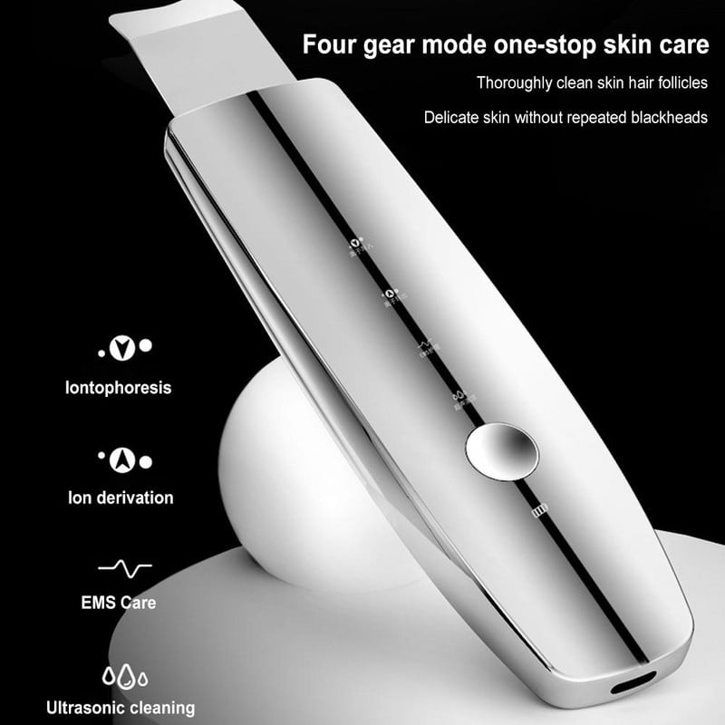 Ultrahangos arcradír Beauty Red&Blue Light LED Photon Therapy EMS Facial Peeling Ion Pore Clean Távolítsa el a mitesszer hámlást