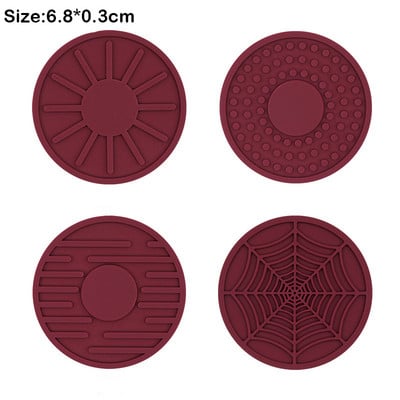4 bucăți din silicon anti-alunecare pentru panza de apă pentru mașină Covoraș creativ din pânză de păianjen pentru suport pentru sticle Coaster interior auto Suporturi pentru pahare antiderapante