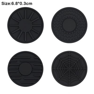 4 bucăți din silicon anti-alunecare pentru panza de apă pentru mașină Covoraș creativ din pânză de păianjen pentru suport pentru sticle Coaster interior auto Suporturi pentru pahare antiderapante