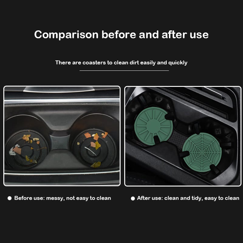 4 bucăți din silicon anti-alunecare pentru panza de apă pentru mașină Covoraș creativ din pânză de păianjen pentru suport pentru sticle Coaster interior auto Suporturi pentru pahare antiderapante