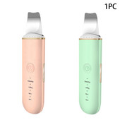 Bőrradír arc spatula gép Comedones Extractor USB újratölthető ultrahangos EMS Ion hordozható pórustisztító lifting eszköz
