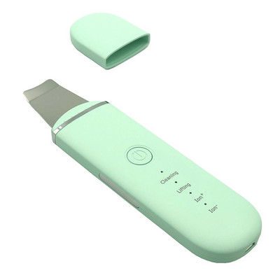Bőrradír arc spatula gép Comedones Extractor USB újratölthető ultrahangos EMS Ion hordozható pórustisztító lifting eszköz